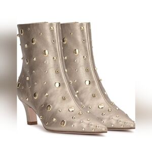 Jessica Simpson Gold Studded Ankle Booties